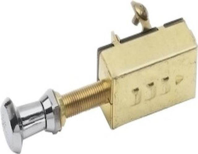 SeaSense Push-Pull Switch 3 Position, Brass