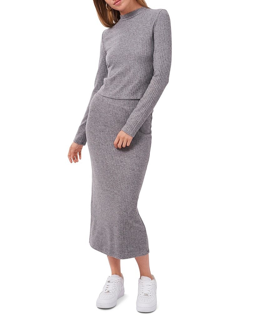 1. STATE Rib Knit Midi Coordinating Pencil Skirt