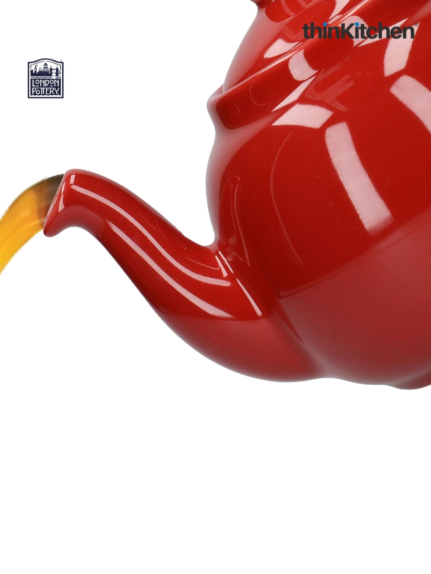 La Cafetiere Red Ceramic Farmhouse Teapot (600ml)