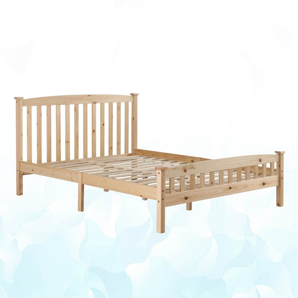 Single Layer Vertical Bed Wooden Sleeping Bed Pine Home Bedroom Wood Bed