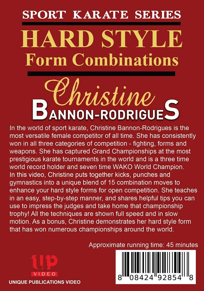 Hard Style Form Tournament Karate Combinations DVD Christine Bannon-Rodrigues