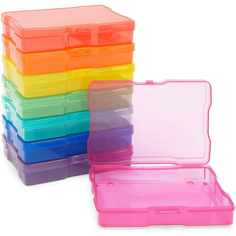 Bright Creations 4 x 6 Inch Plastic Photo Storage Box with 16 Inner Cases, 6.7 x 4.7 x 1.2 in