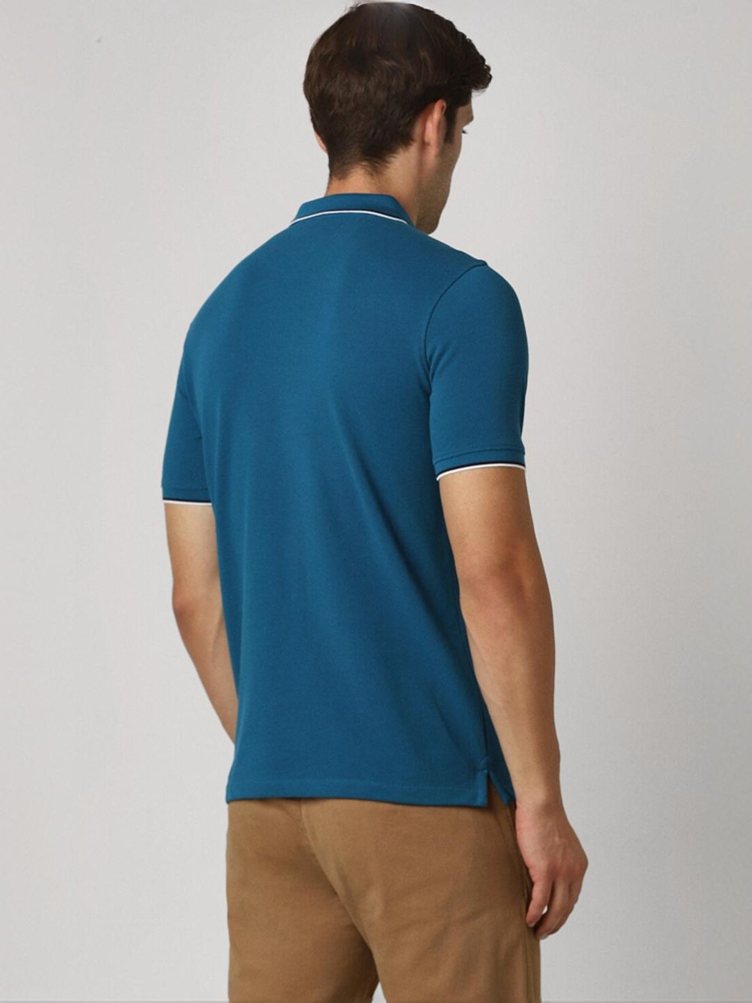 Peter England Blue Regular Fit Polo T-Shirt