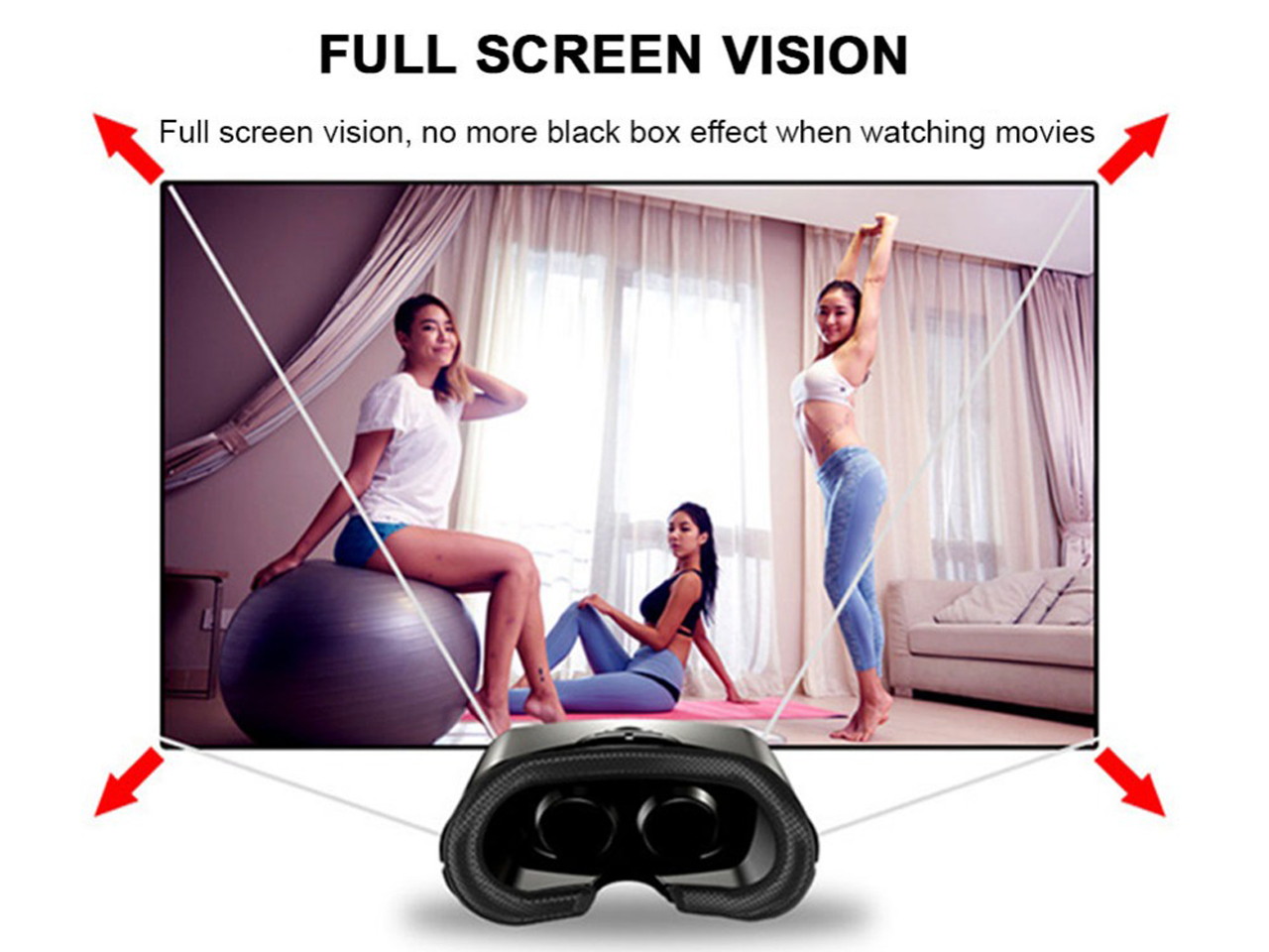 3D VR Headset Smart Glasses Helmet for Smartphones Cell Phone Mobile 7 Inches Lenses Binoculars with Controllers Virtual Reality Full Screen Visual Wide-Angle VR Glasses