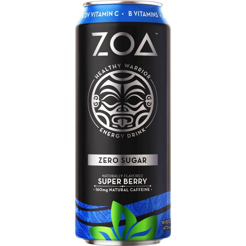 ZOA Super Berry Zero Sugar Energy Drink - 16 fl oz Can