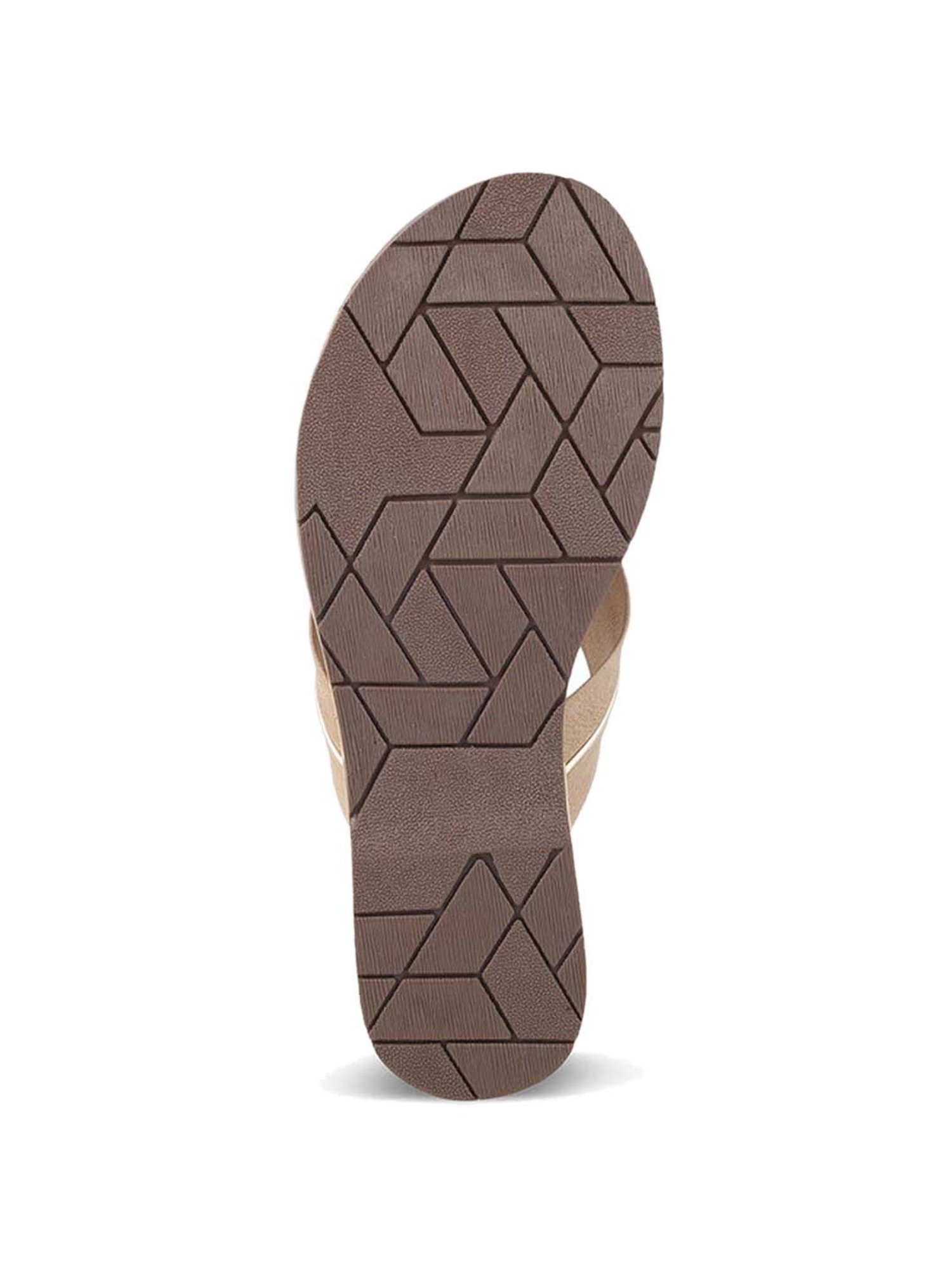 Tresmode Women's Beige Cross Strap Sandals