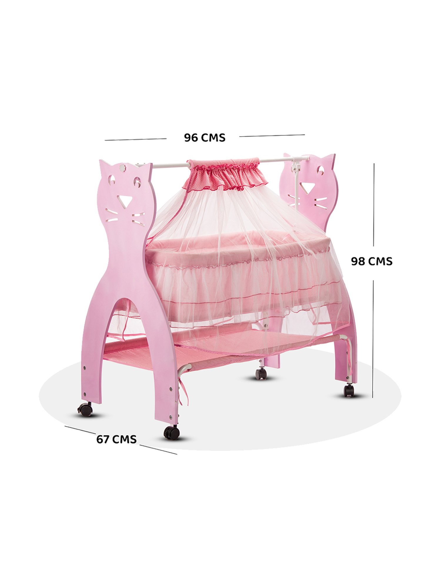 Kiddery Pink Baby Cradle