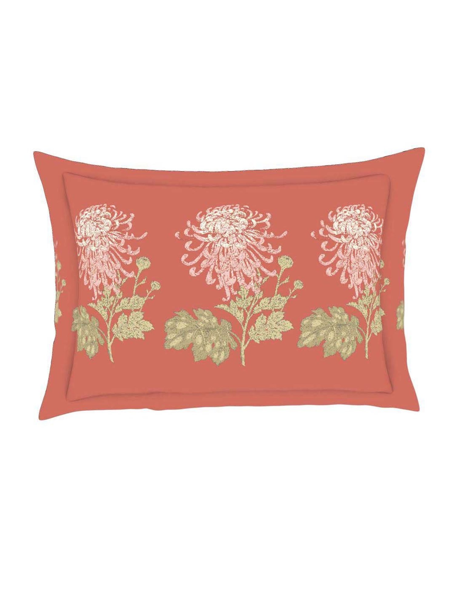 Spaces Atrium Coral Cotton 144 TC Bed Sheet Set