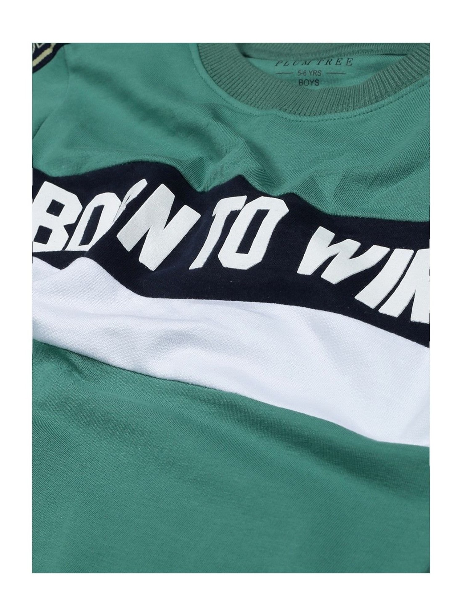 Plum Tree Kids Green Striped  Sweatshirt