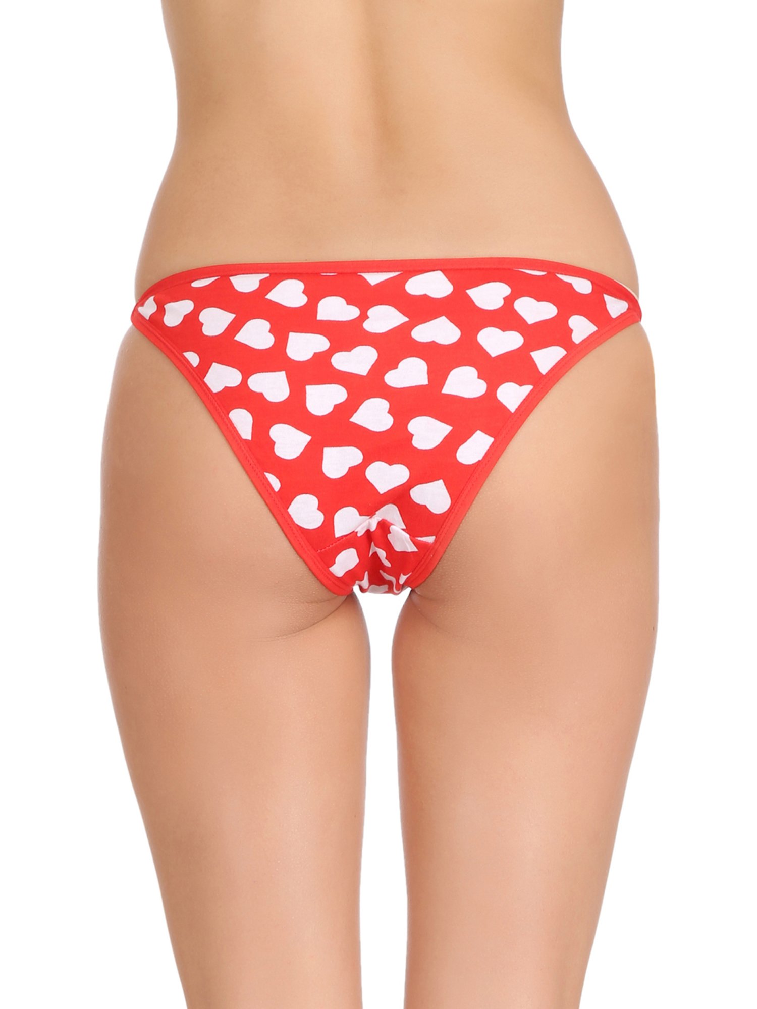 AROUSY Black & Red Polka Dots Panties - Pack Of 12