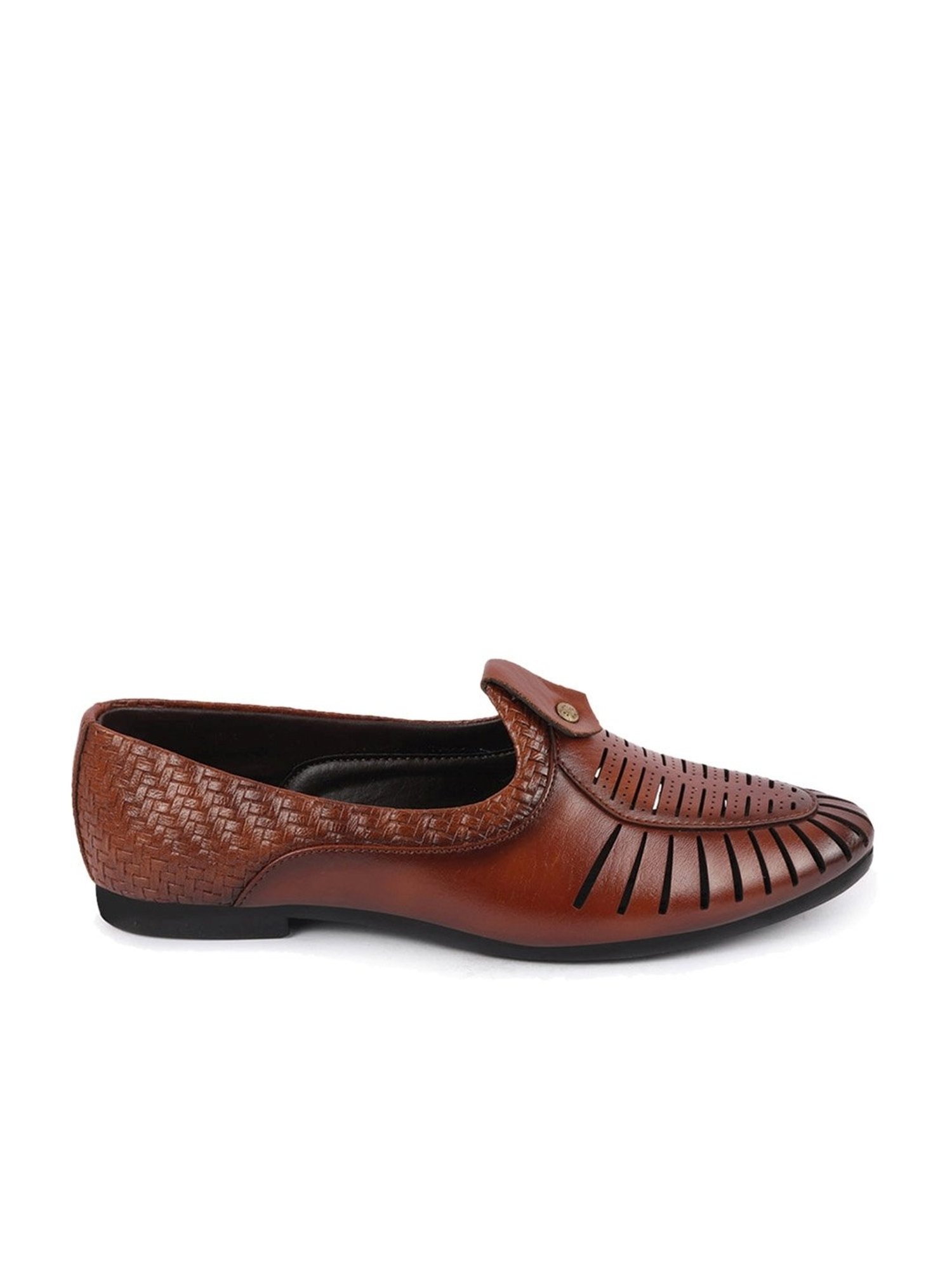 Fausto Men's Tan Ethnic Juttis