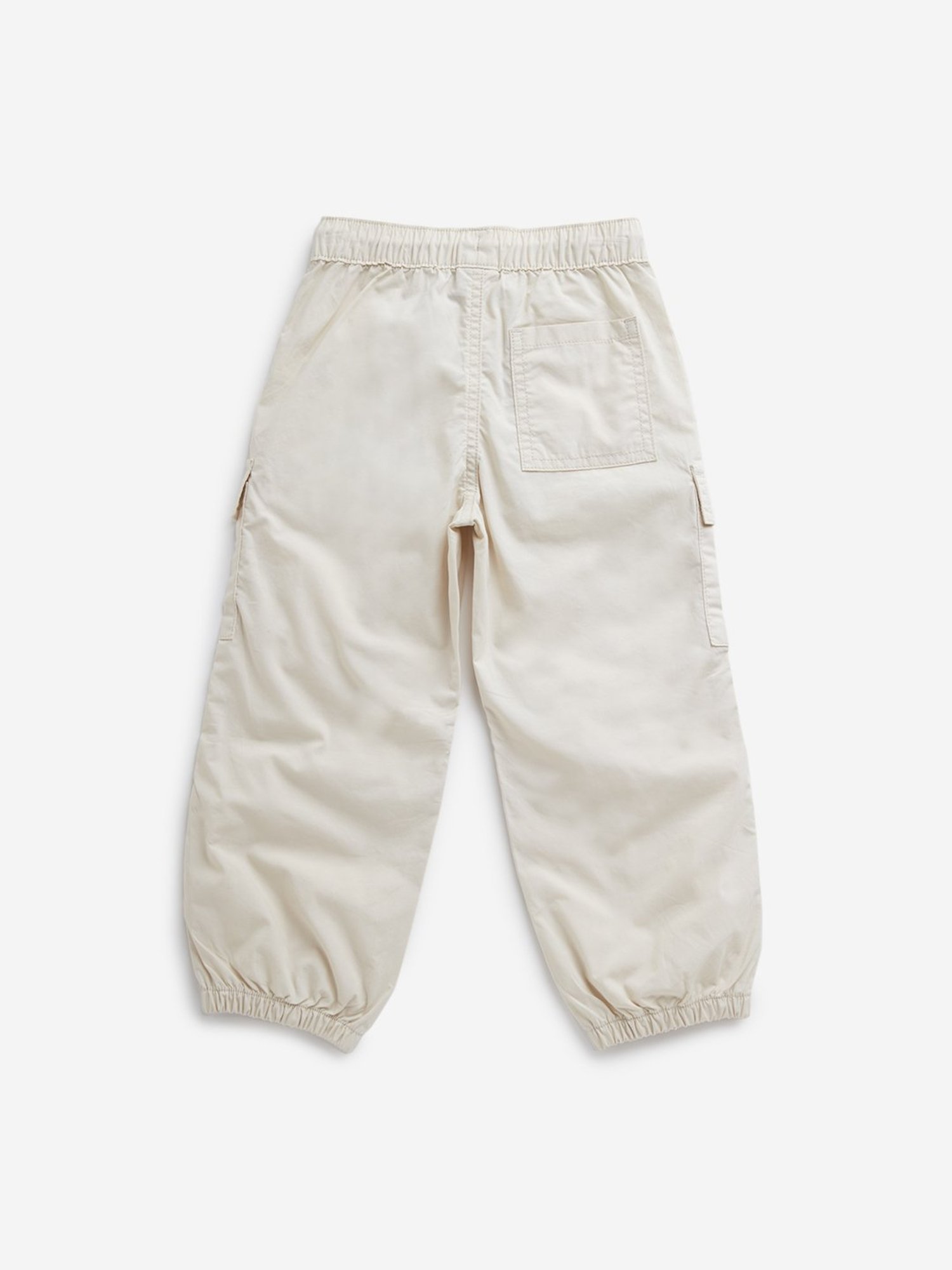 Y&F Kids by Westside Off-White Mid-Rise Cotton Blend Track Pants