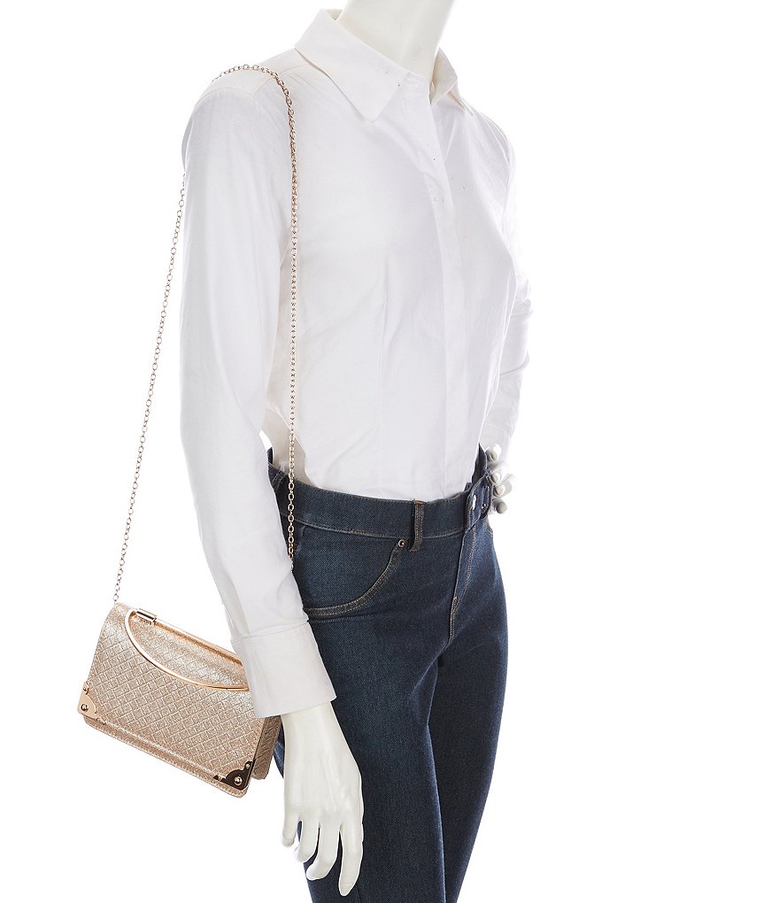 Kate Landry Satin Buckle Clutch Bag