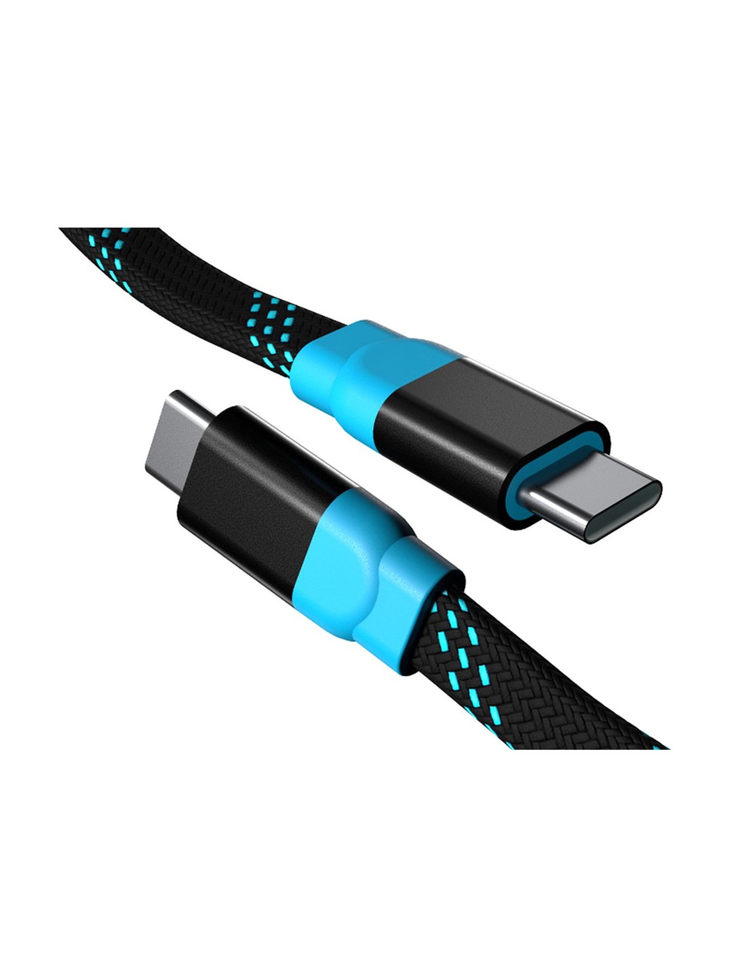 URBN 100W Super Fast PD Cable, Type C to C, Flat Cable, Made for Mobiles & Laptops 4 Feet (Black)