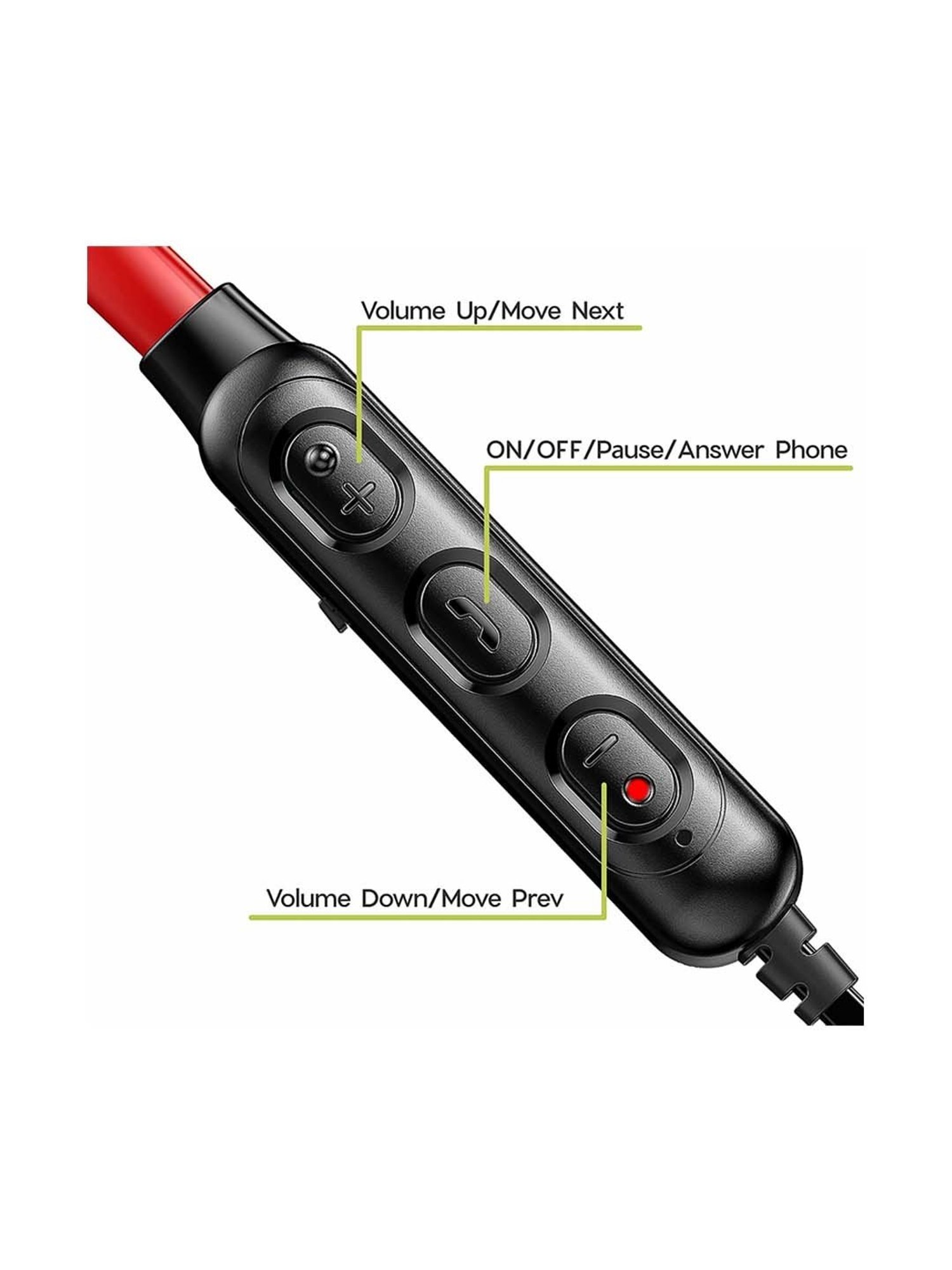 Maxx NX7 Wireless Neckband with Mic (Black/Red)