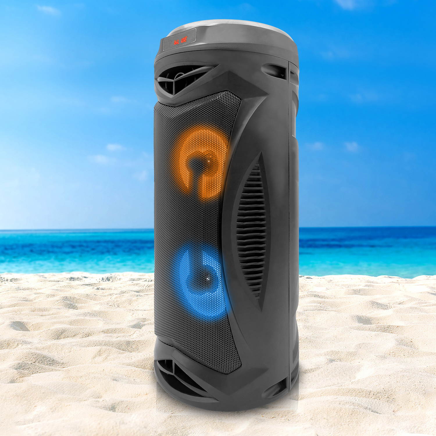 (Qty 2) Technical Pro Portable  Rechargeable Professional Bluetooth Speaker with USB, SD Input, 6H Playtime, Color Changing LED, 2 x 4 Woofer & Dust Proof Enclosure