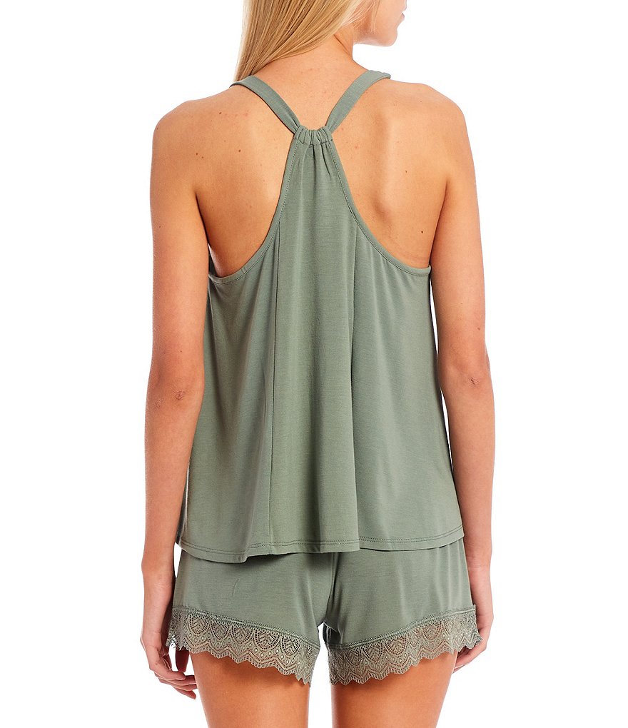 Flora Nikrooz Stephanie Sleeveless Solid Knit Scoop Neck Coordinating Camisole Set