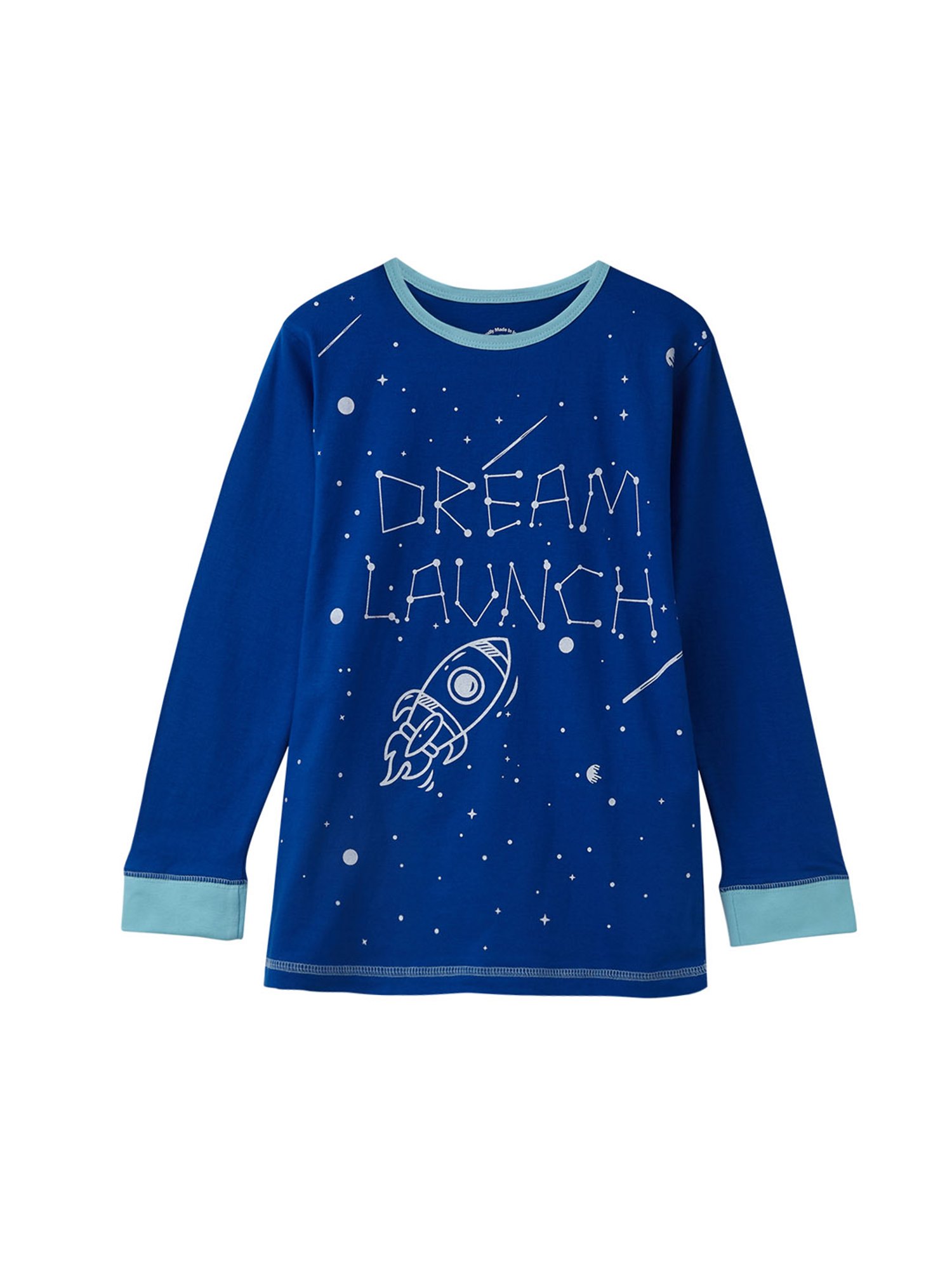 Cub McPaws Boys Blue Printed T-Shirt with Pajamas