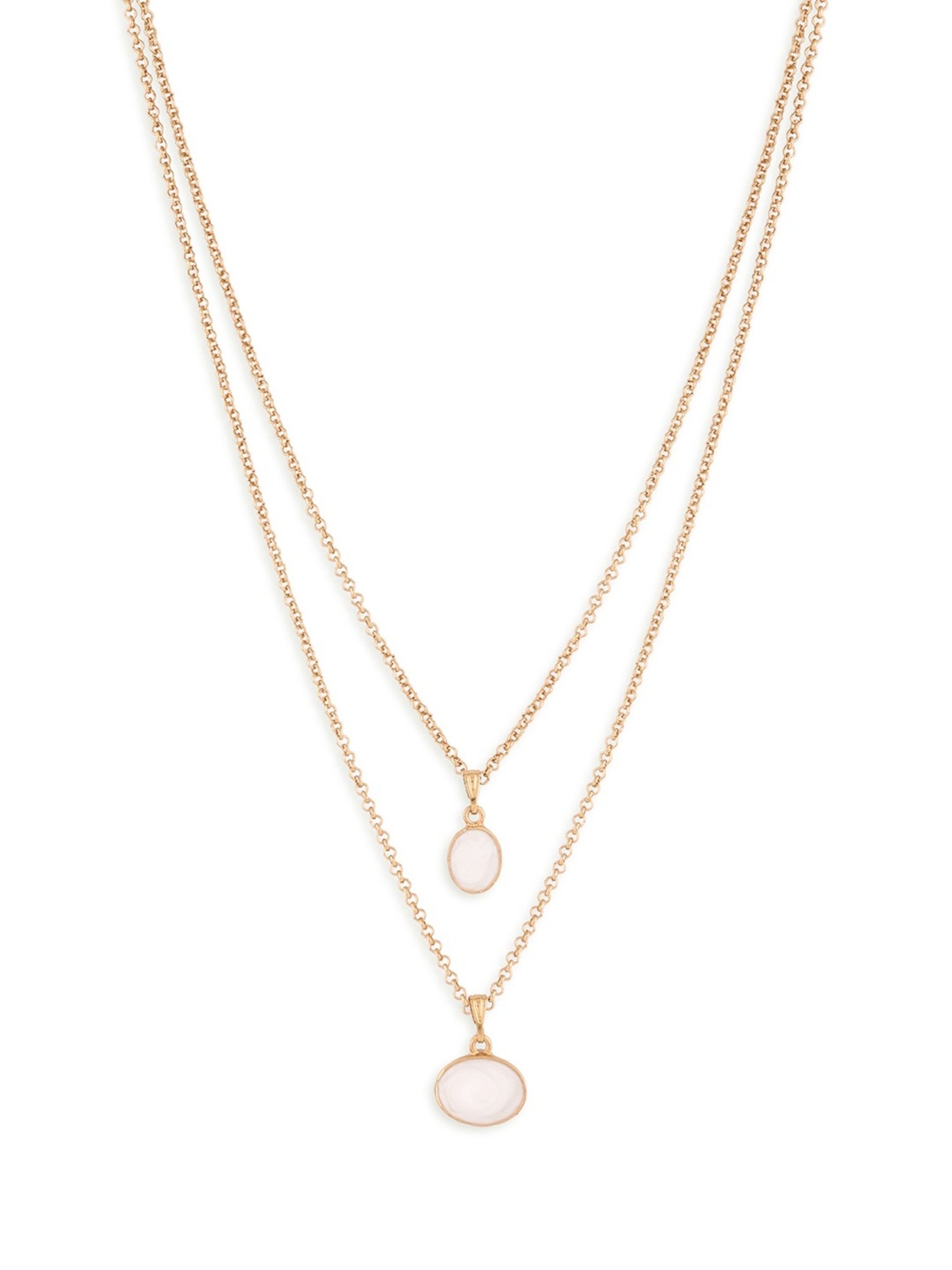 Zaveri Pearls Set of 2 Gold Tone Contemporary Chains -ZPFK15104