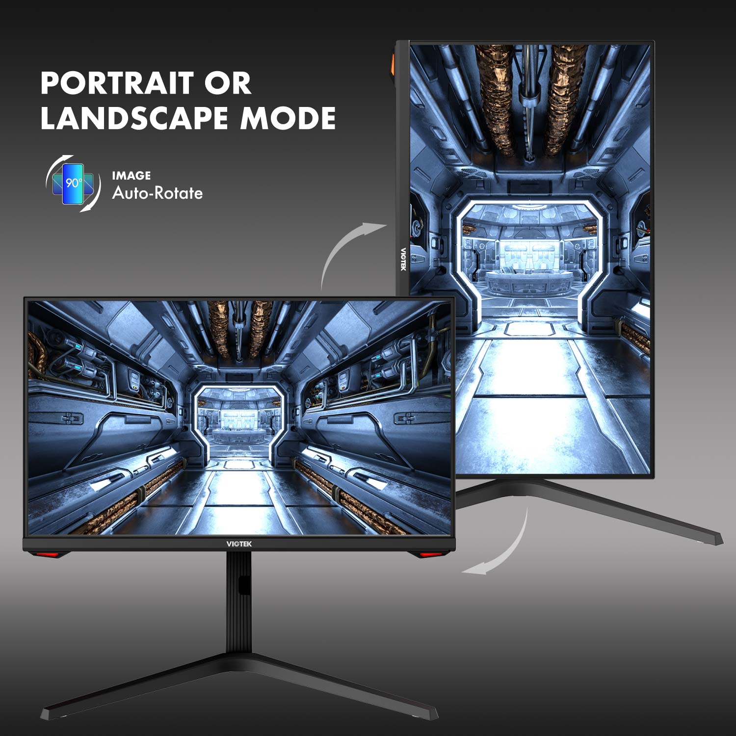 VIOTEK REAPER RFI25CBA 25 Inch Extreme Gaming 144hz Monitor &ndash; Low Lag 1ms MPRT Frameless FHD 1080p IPS 111% sRGB Panel GSYNC FreeSync DP 1.2 HDMI 2.0 USB-C Adjustable Stand &mdash; 3 Years Zero Dead Pixels