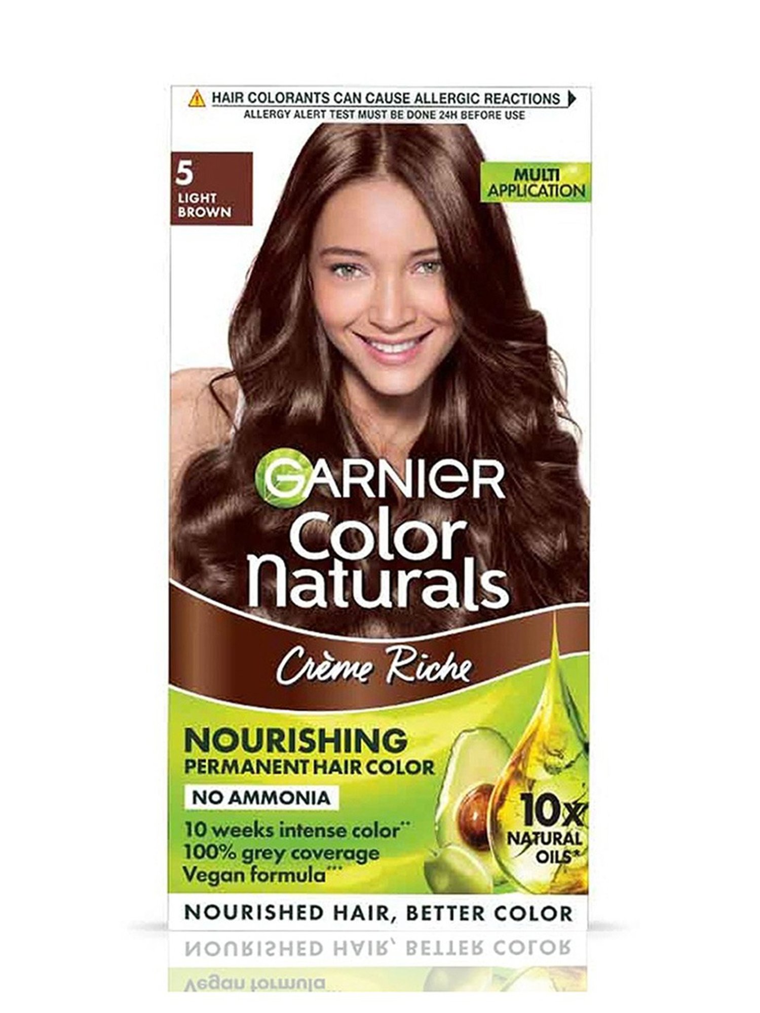Garnier Color Naturals Creme Hair Color Shade 5 Light Brown - 70 ml + 60 gm