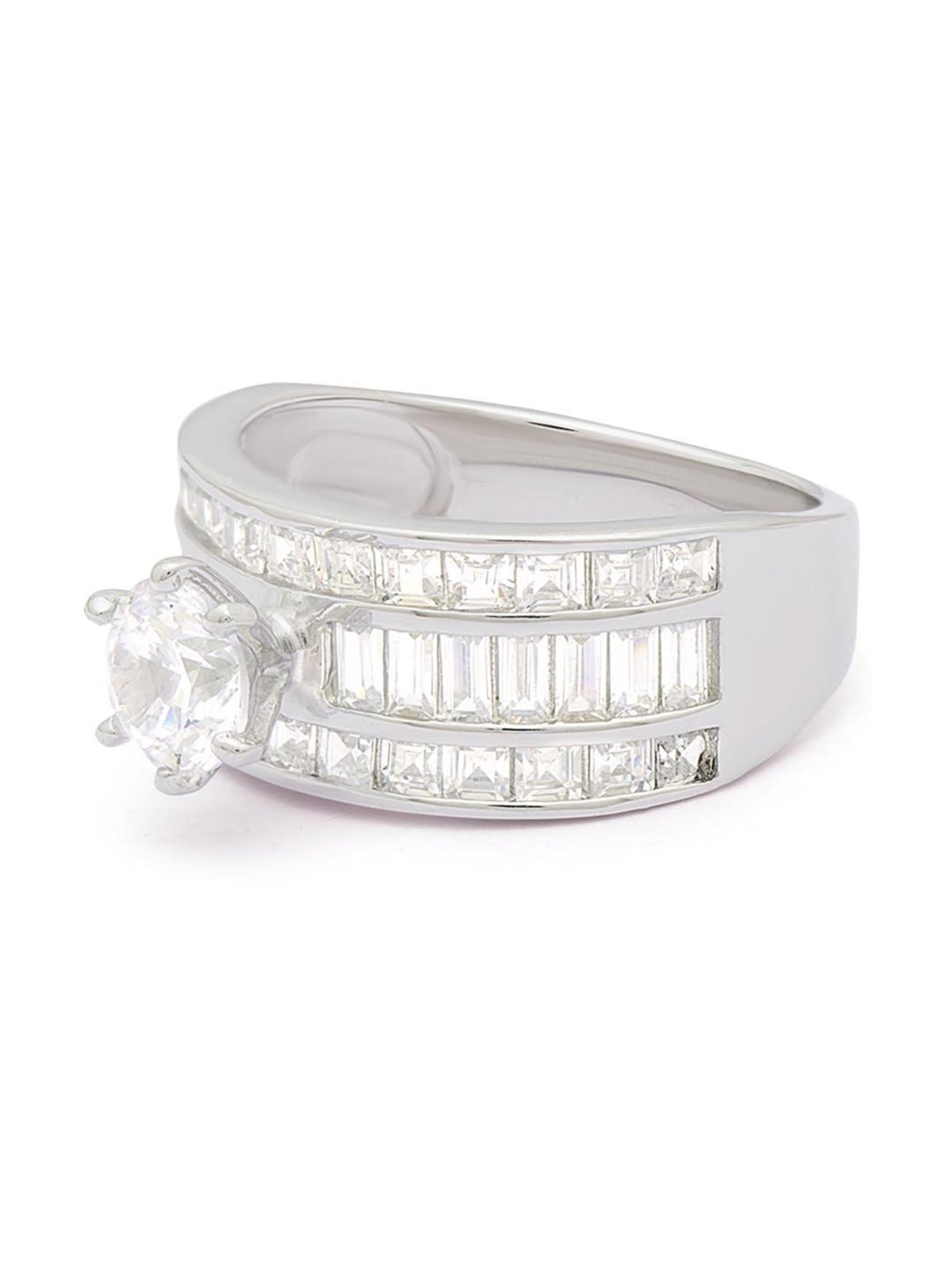 Anayra 92.5 Sterling Silver Sparkling Ring for Women