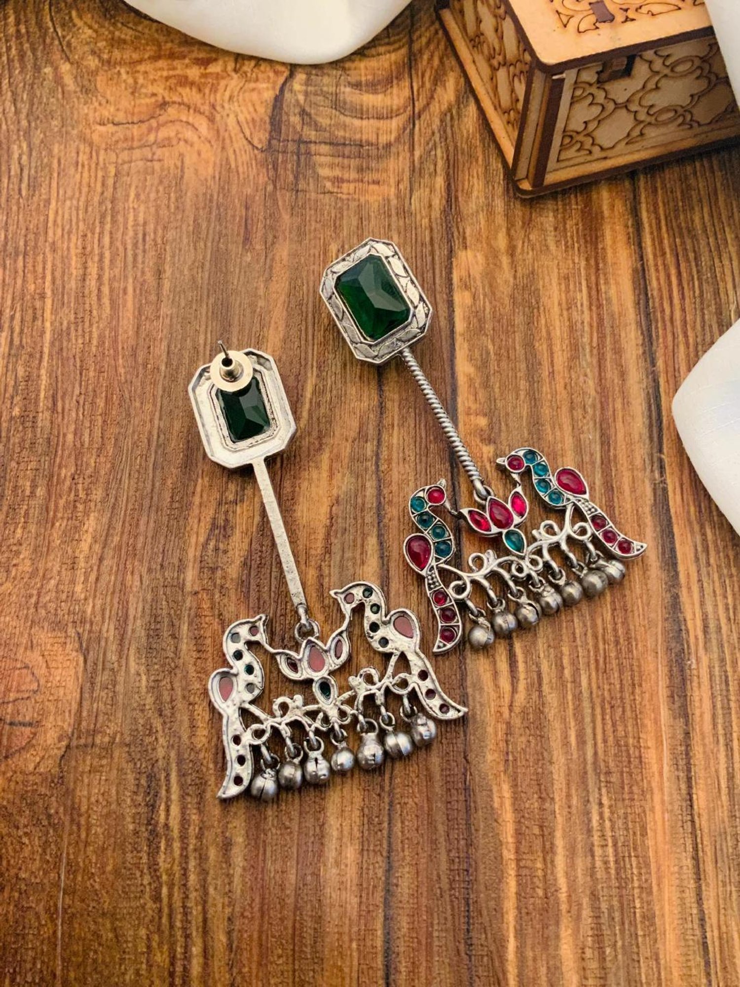 Abdesigns High-Quality Ornamental Dual Tone Earrings