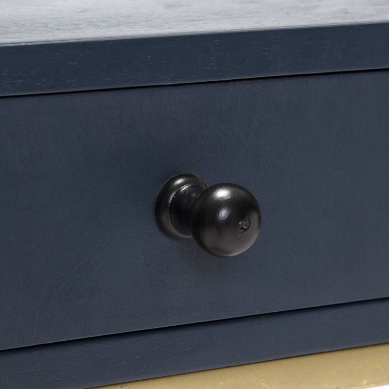 Jolie Modern Living Room Accent Table Navy Blue/Gold - Adore Decor