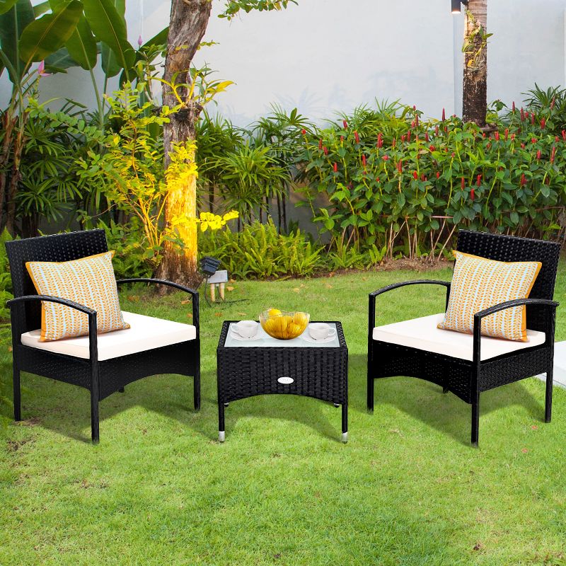 La Sola 3pc Metal Bistro Set - Black/Bronze - Christopher Knight Home
