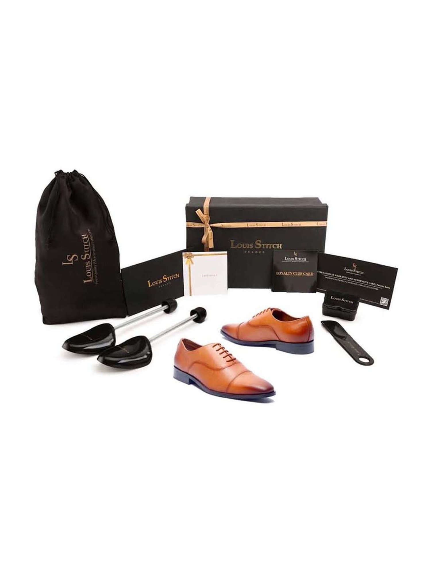 Louis Stitch Men's Russet Tan Oxford Shoes