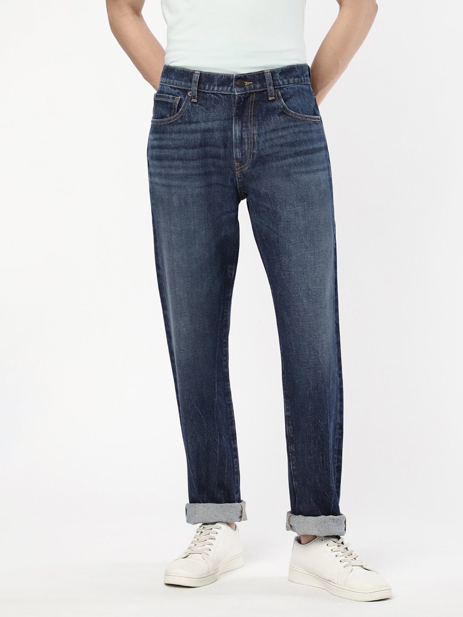 Passion Blue Regular Fit Lightly Washed Jeans