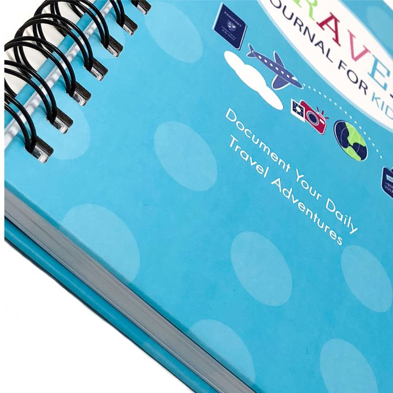 Travel Journal for Kids 8.5"x5.5"& Sticky Pad Bundle Teal - Kahootie Co