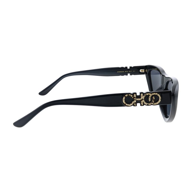 Jimmy Choo Sparks/G/S 807 IR Womens Cat-Eye Sunglasses Black 55mm