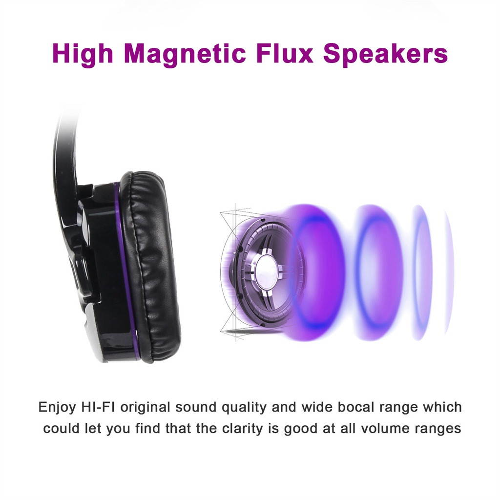 LETTON L8 Stereo Gaming Headset Headphone Noise Cancelling Microphone Compatible with PC PS4 Xbox One Nintendo Switch Phone Tablet