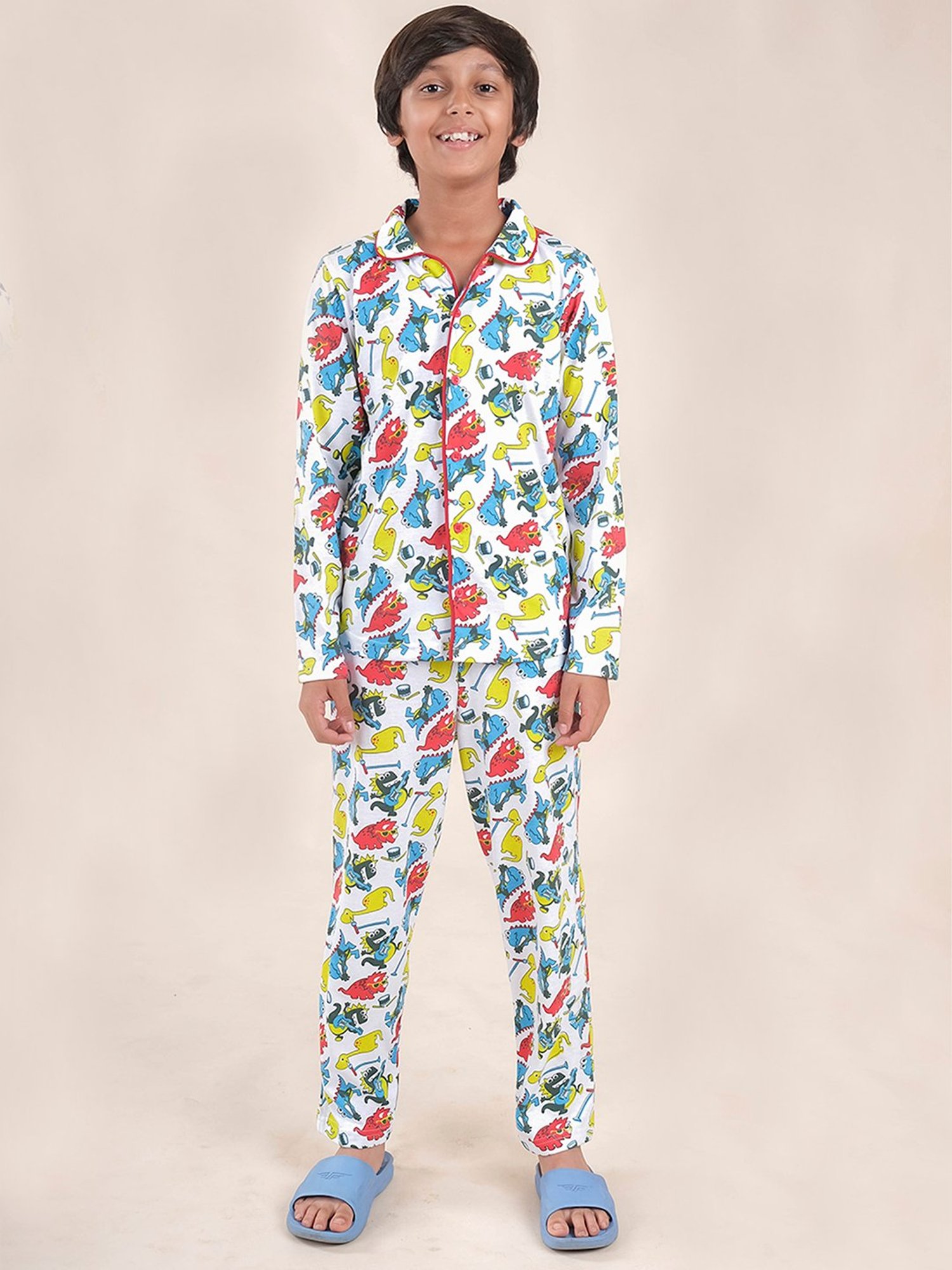 Nite Flite Boys Multicolor Cotton Printed T-Shirt & Pyjama