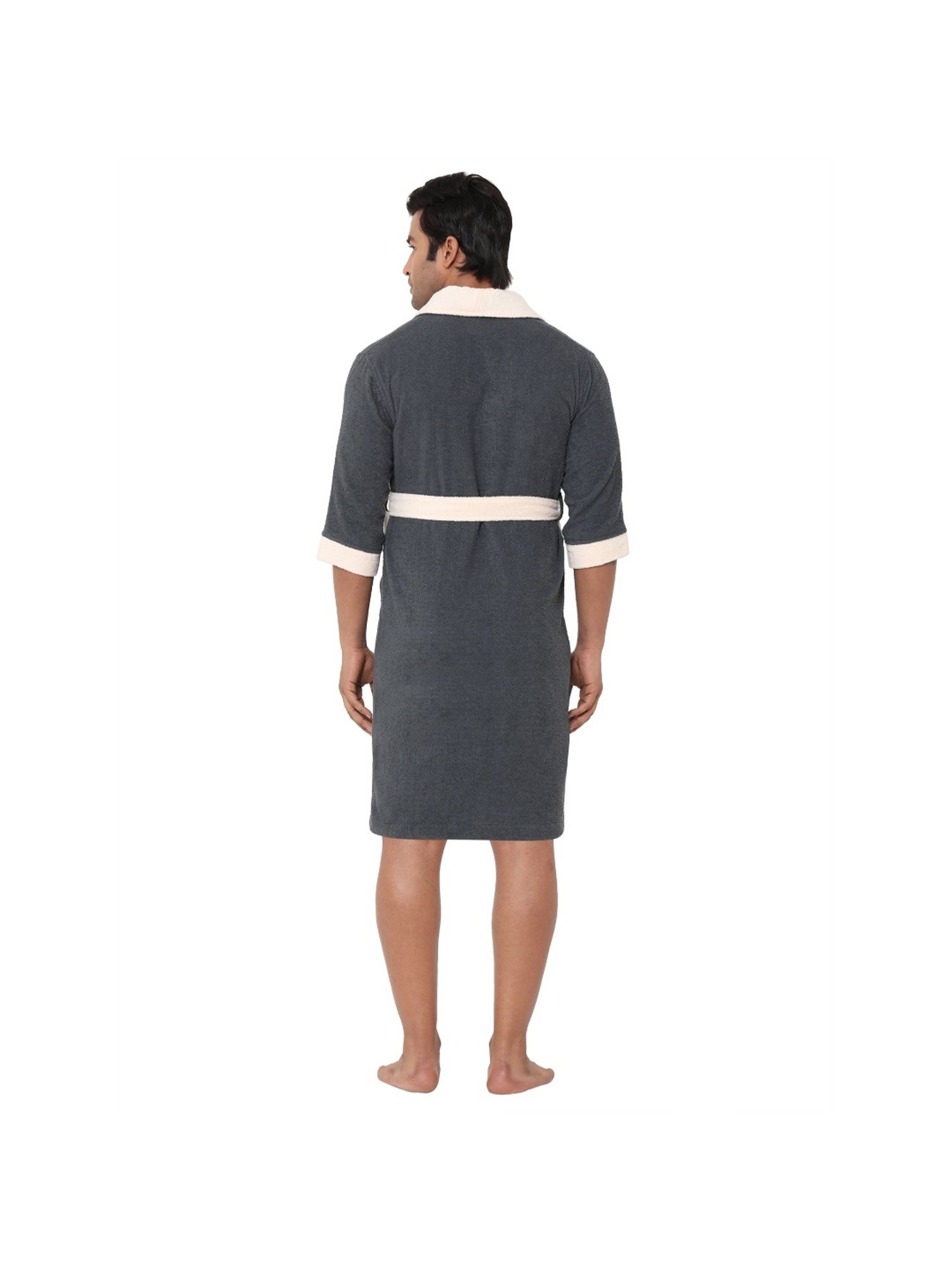 Spaces Unwinders Grey Nylon Bath Robe