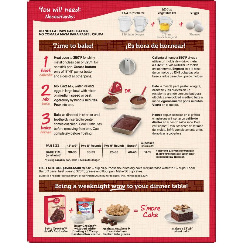 Betty Crocker Supermoist Devil Food Cake Mix - 15.25oz