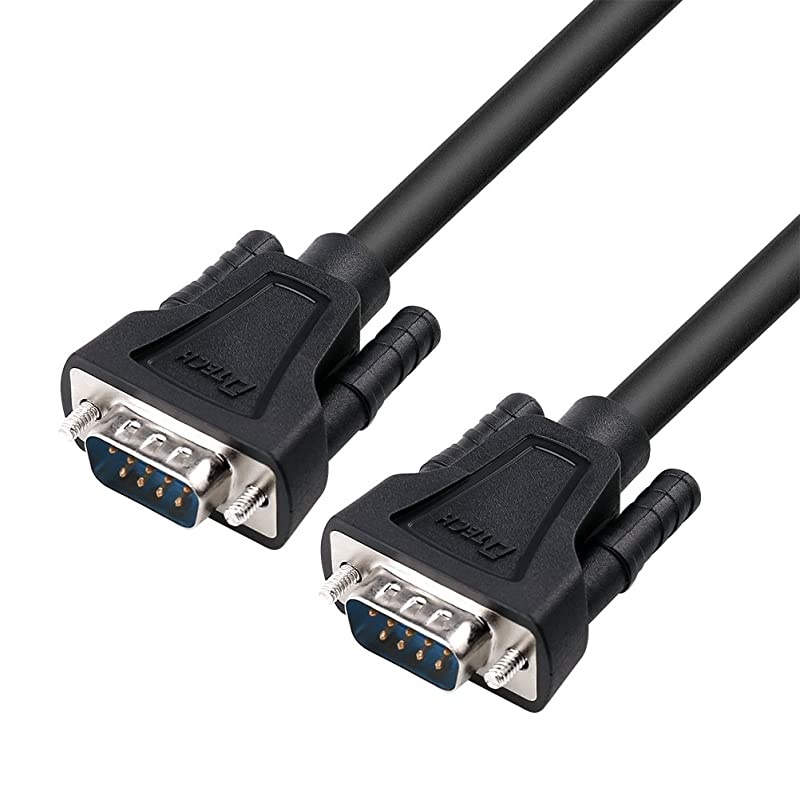 5 Feet DB9 9 Pin Serial Cable Male to Male RS232 Straight Through Cord