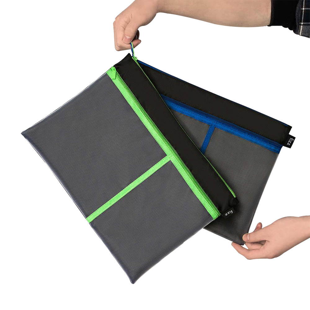 Fizz A4 Zippered Mesh Bag With Three Compartments And Visual Grid For Easy Cleaning Oxford Fabric Mesh Bag From XiaoMi YouPin