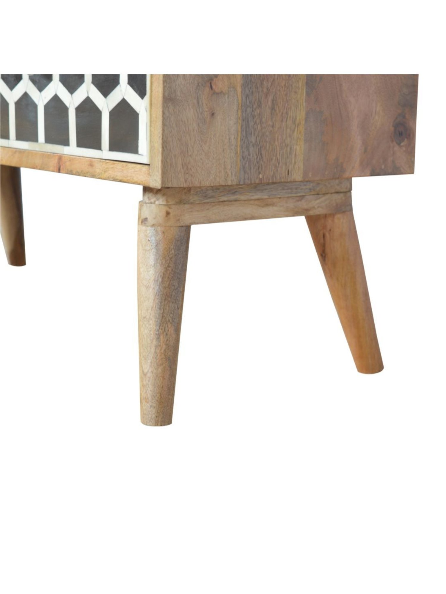 Fabindia Brown Sheesham Wood Textured Cabinet