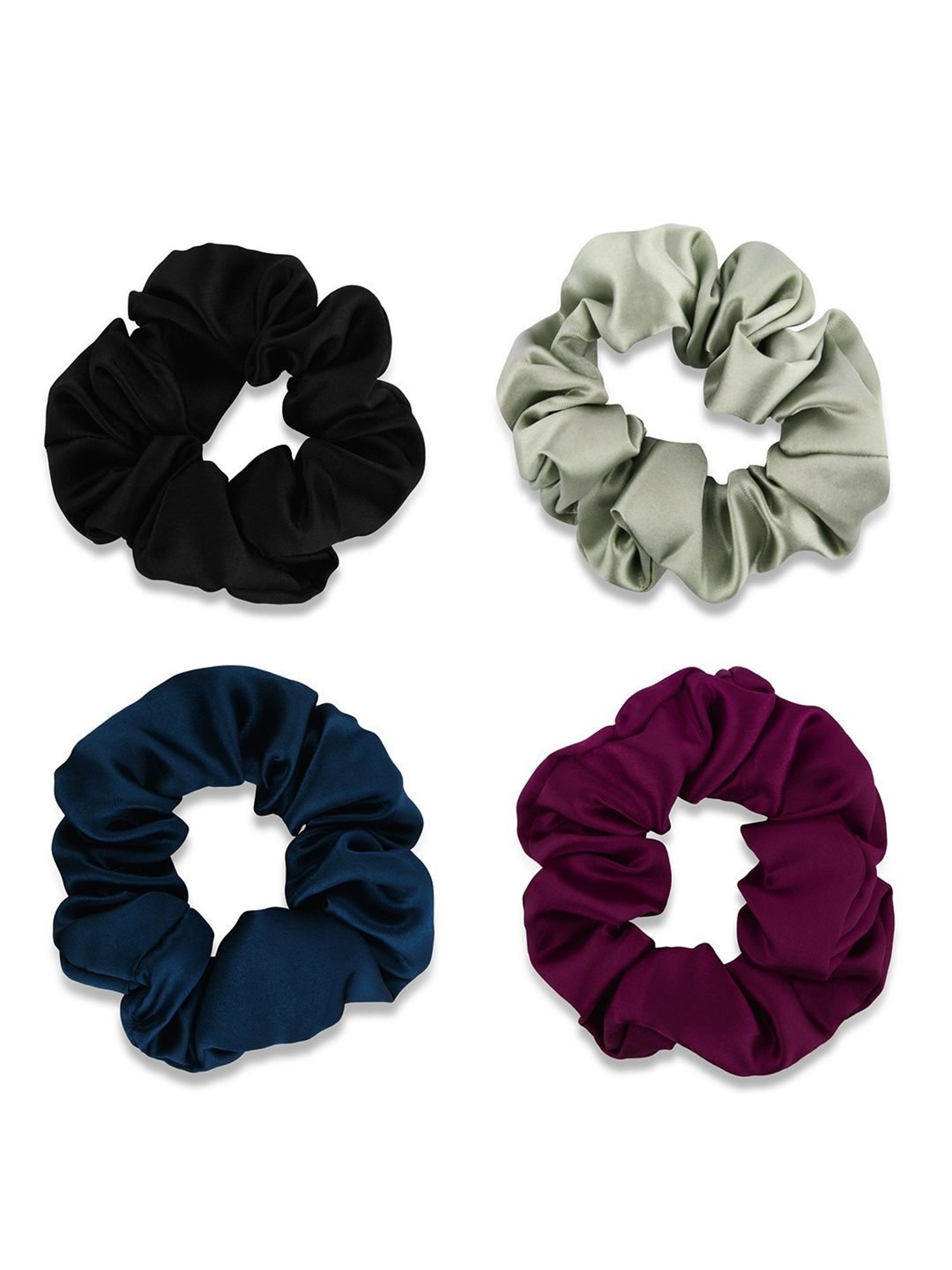 ToniQ Multicolor Ponytail Holder Scrunchie - Set of 4