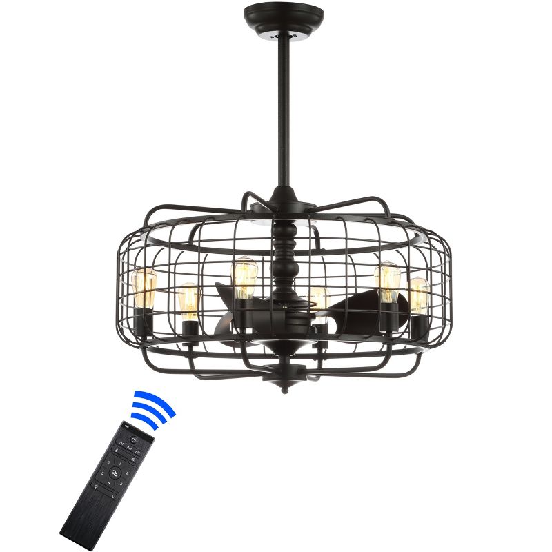 Larsin Ceiling Light Fan - Black - Safavieh