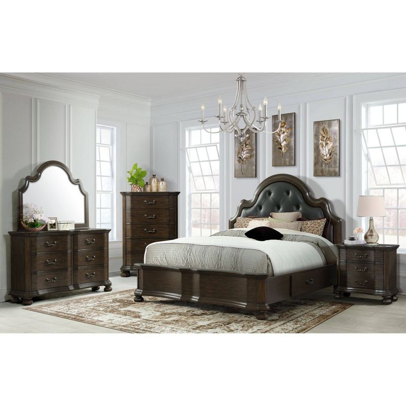 Serena 6 Drawer Dresser with Mirror Espresso - Picket House Furnishings