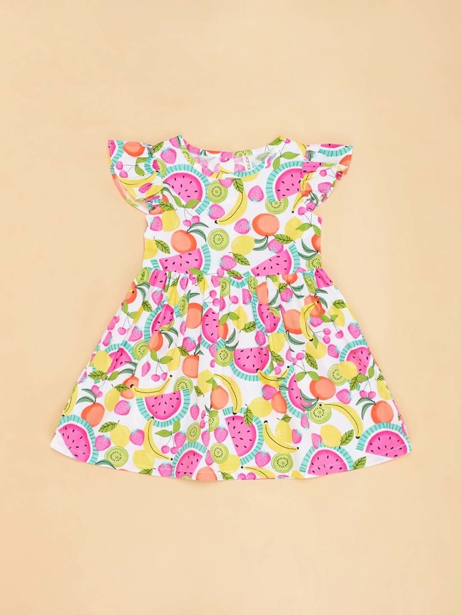 Nauti Nati Kids Blue Embroidered Dress