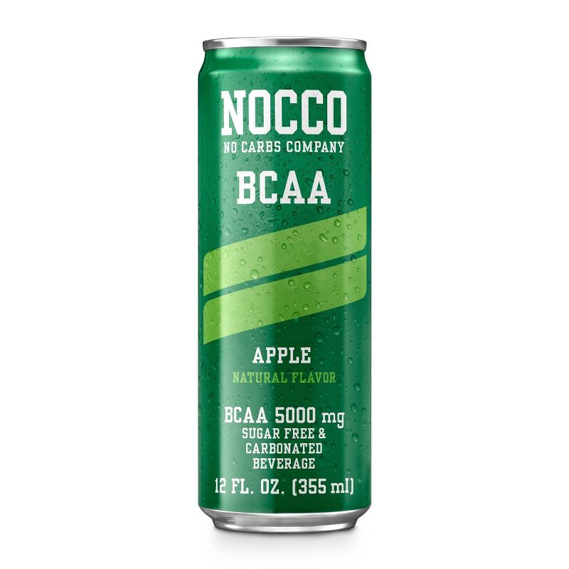 NOCCO BCAA+ Caffeine Free Apple Carbonated Beverage - 12 fl oz Can