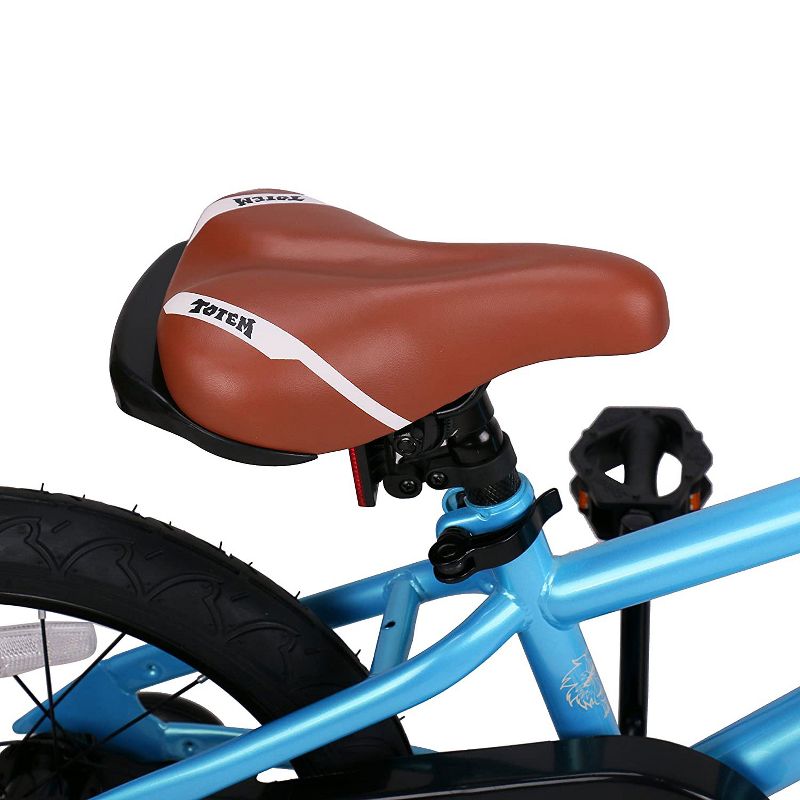 Joystar Totem 14 Inch Kids Toddler Training Bike Bicycle with Training Wheels, Rubber Tires, and Coaster Brake, Ages 3 to 5, Blue