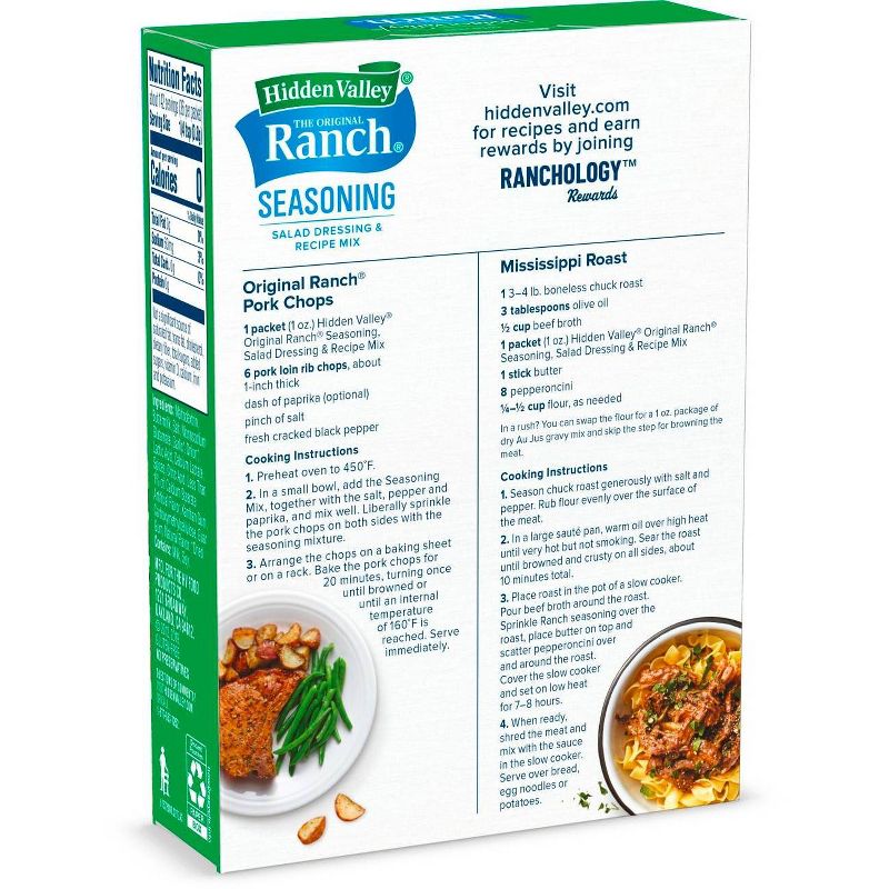 Hidden Valley Original Ranch Salad Dressing & Seasoning Mix - Gluten Free - 4pk