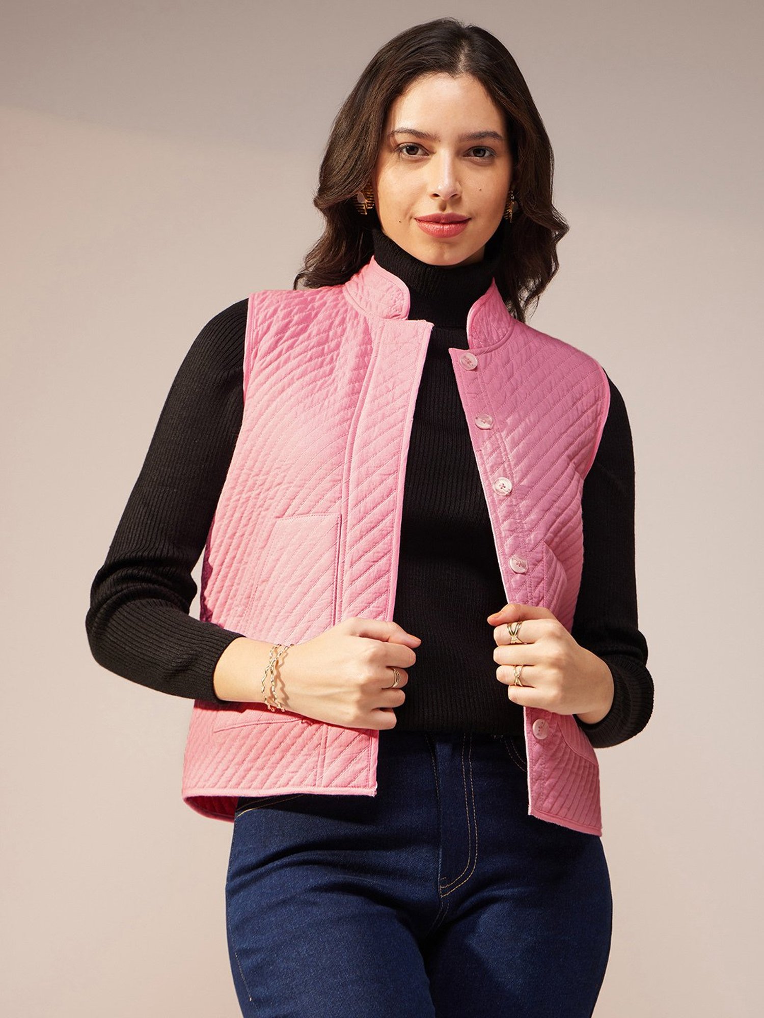 Pink Fort Pink Quilted Jacket