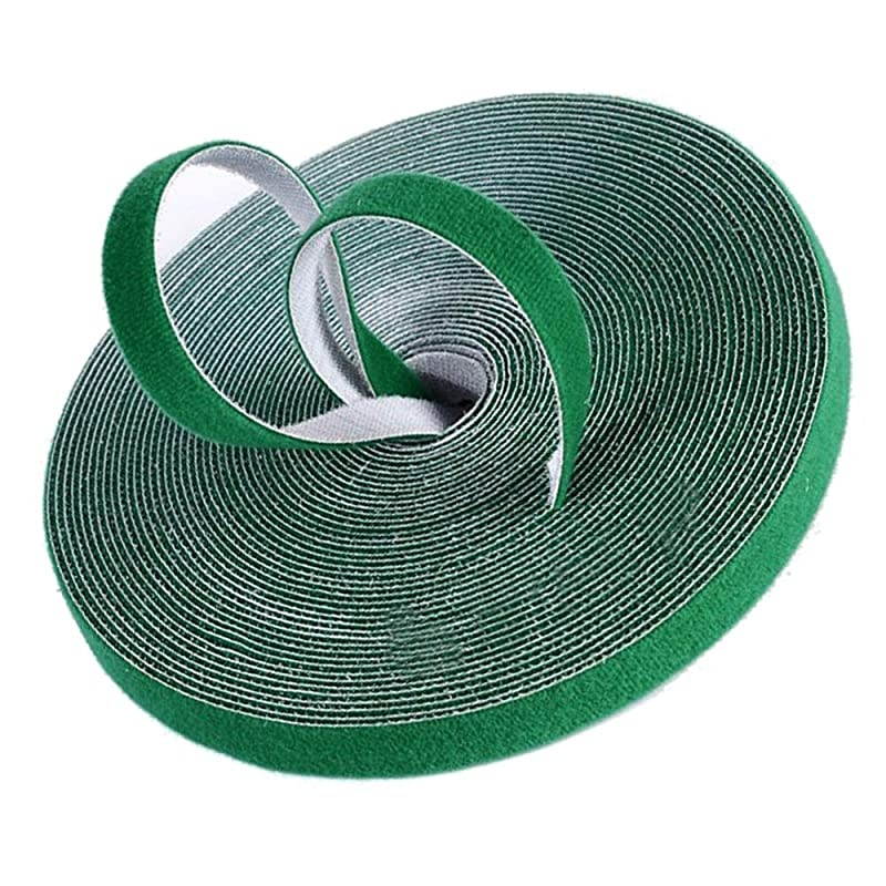 Hook and Loop Tape 34Inch Reusable Cable Management Cable Tie Roll 25 YardsGreen