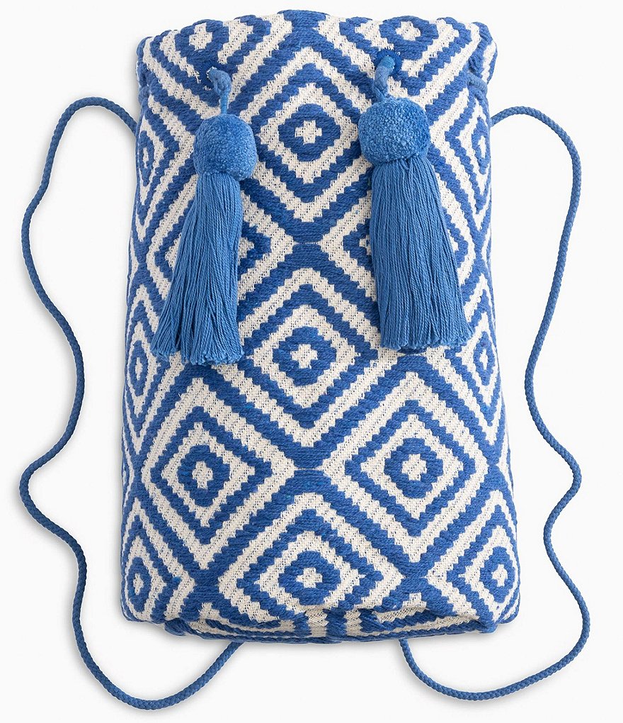 Southern Tide Ikat Pom Pom Tassel Detail Backpack